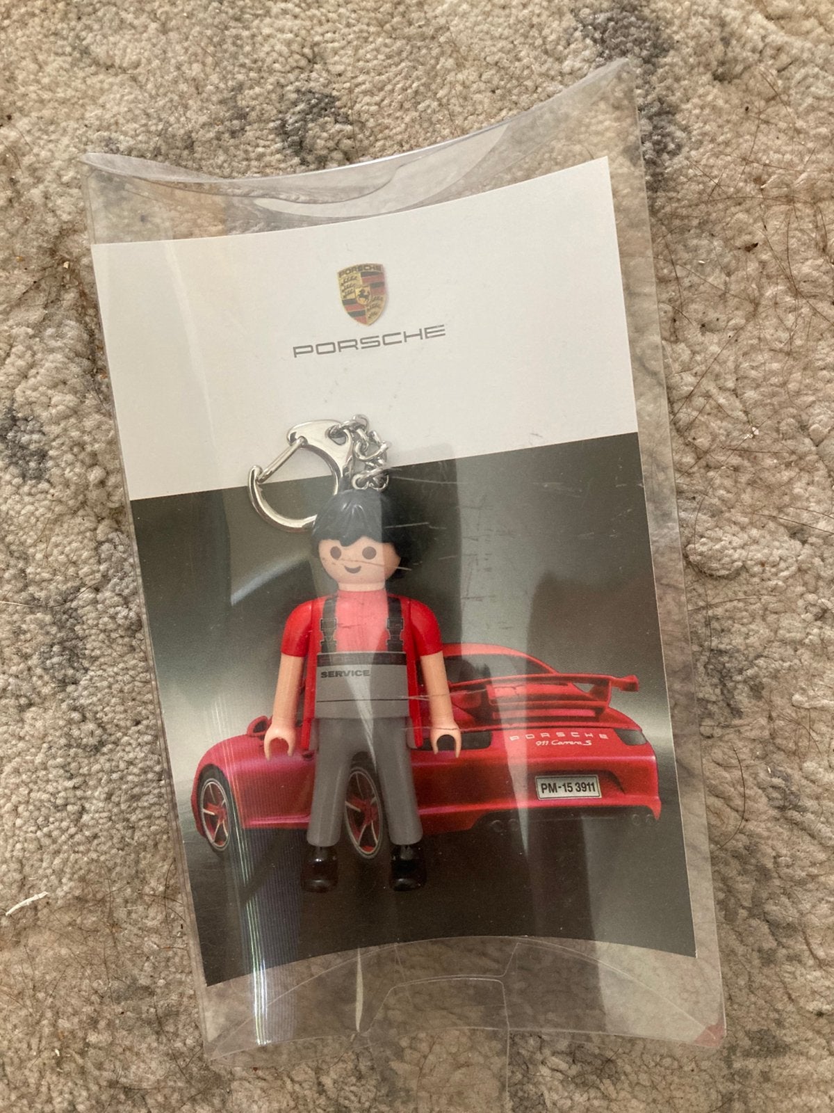 Playmobil Porsche Service monteur sleutelhanger (new), Complete set, Nieuw, Ophalen of Verzenden, Figuren
