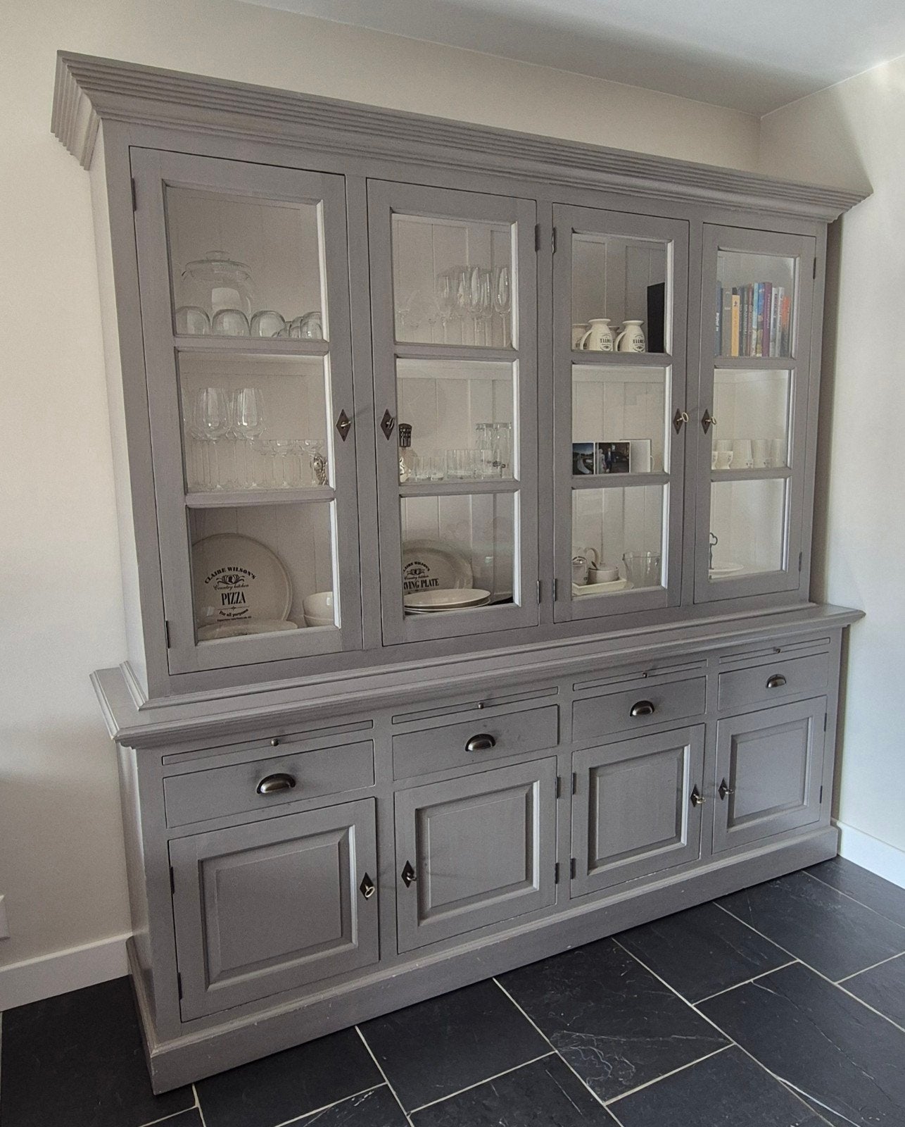 Indo Teak Dressoir/Buffetkast - Grijs, Ophalen
