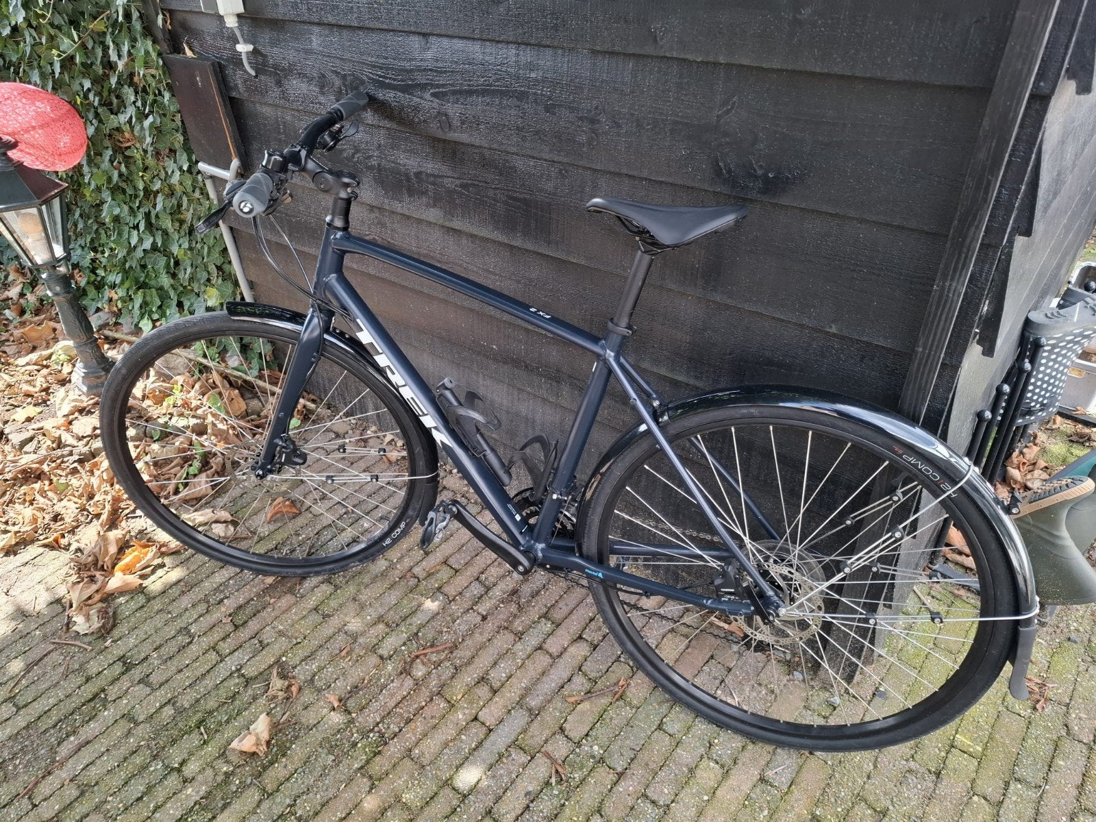 Trek FX 2 Disc maat L - Blauw - Zo goed als nieuw, incl. acc, Fietsen en Brommers, 28 inch, Zo goed als nieuw, Meer dan 20 versnellingen