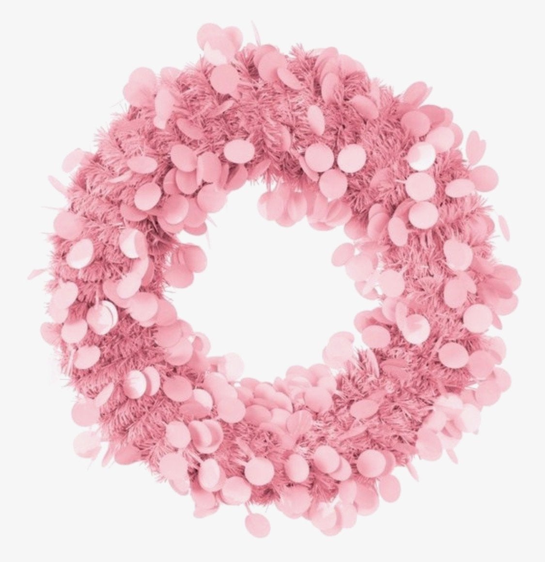 Deurkrans 45cm baby roze, Ophalen of Verzenden, Zo goed als nieuw