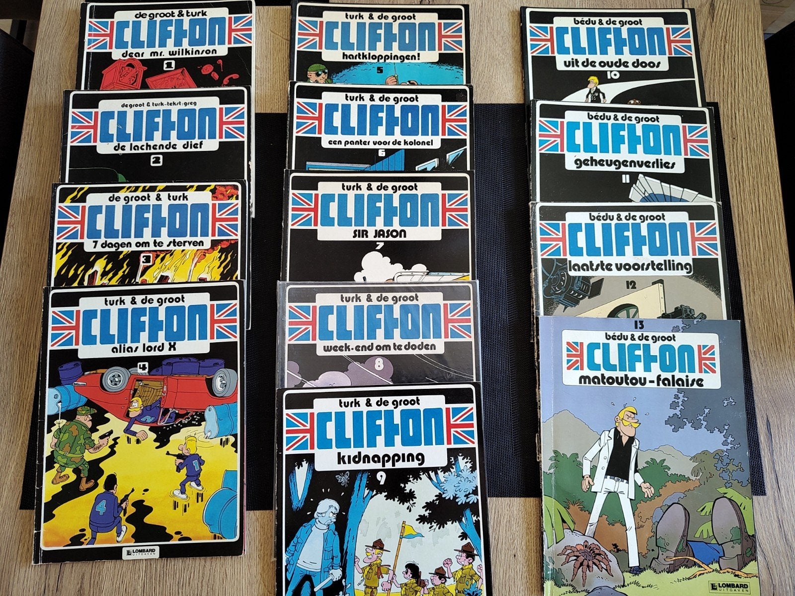 Clifton Stripboeken Collectie (13 delen), Meerdere stripboeken, Ophalen of Verzenden, Gelezen, Turk & De Groot, Bédu & De Groot