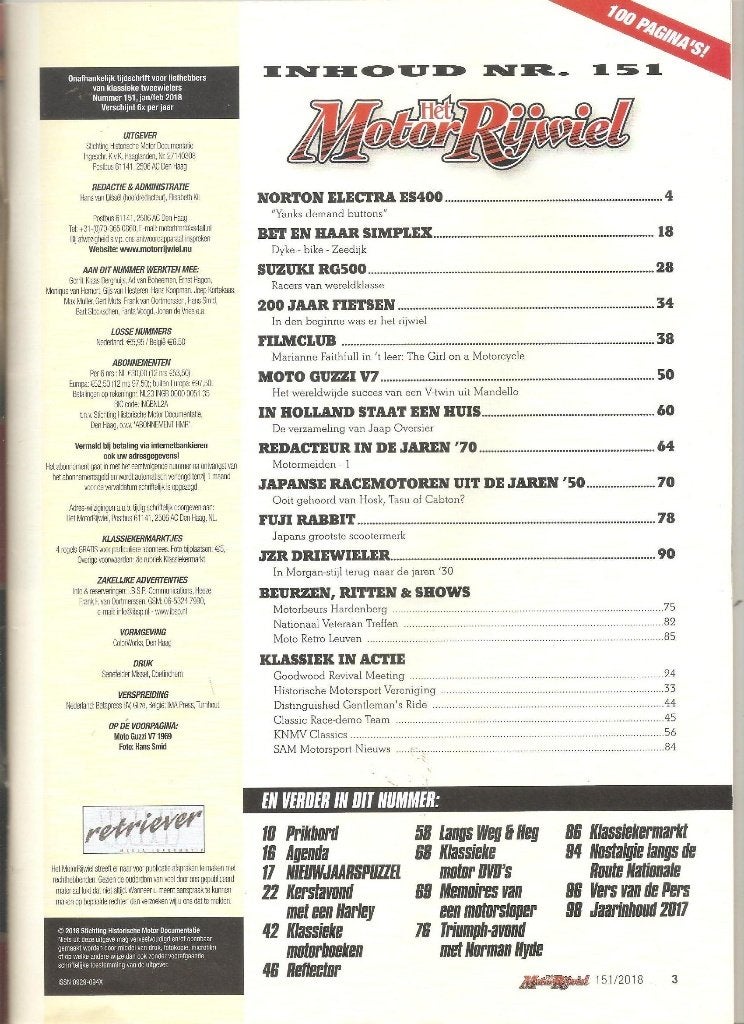 151 – Moto Guzzi – Norton – Fuji Rabbit – Suzuki - Simplex, Ophalen of Verzenden, Zo goed als nieuw, Algemeen