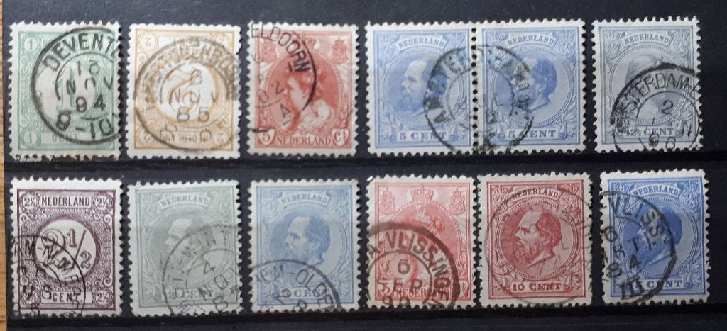 Kleinrond stempels met traject trein (2050), Verzenden, T/m 1940, Gestempeld