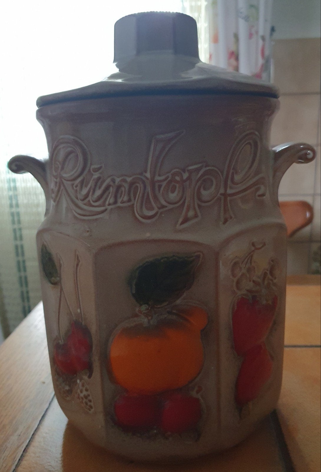 Aardewerk Rumtopf met Fruitdecoratie, Ophalen of Verzenden