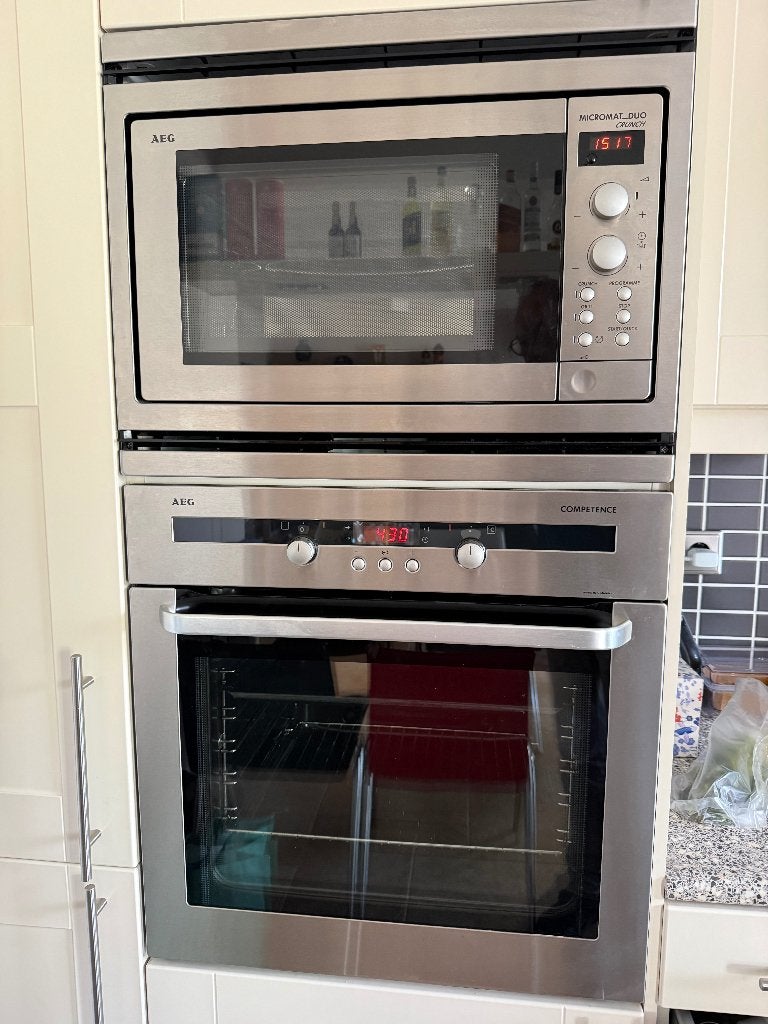 Set van AEG Inbouwoven B3190 + AEG inbouwmagenetron DUO 3534, Ophalen, Gebruikt, AEG, Inbouw