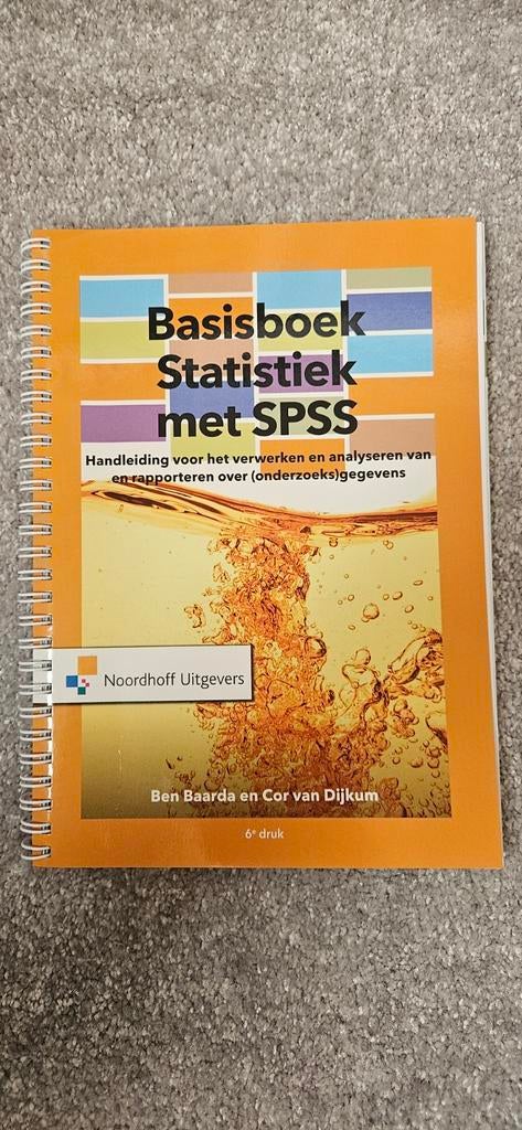 Ben Baarda - Basisboek Statistiek met SPSS, Ophalen of Verzenden, Zo goed als nieuw, Ben Baarda