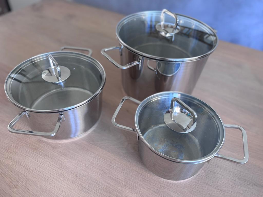 Pannen Villeroy & Boch pannenset als nieuw, Ophalen, Inductieplaat, Pannenset, Zo goed als nieuw