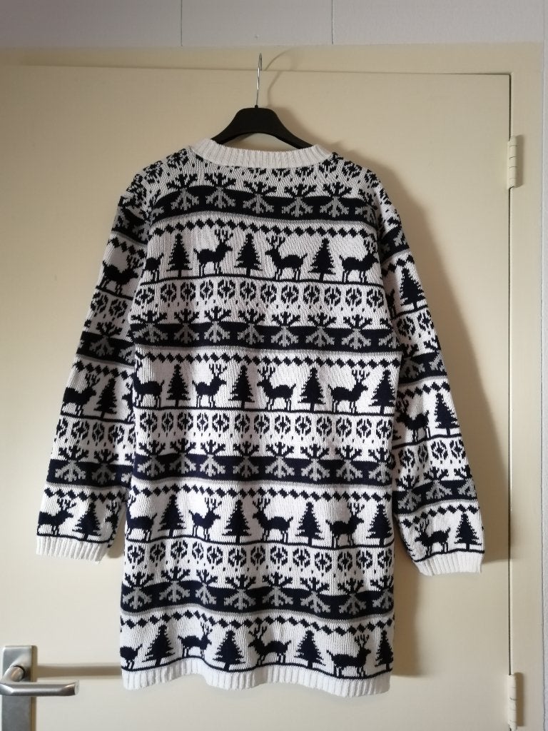 Kerstkleding - Maat M / 38 - Onesie / Pyama Trui Muts Kerst, Ophalen, Zo goed als nieuw, Maat 38/40 (M)