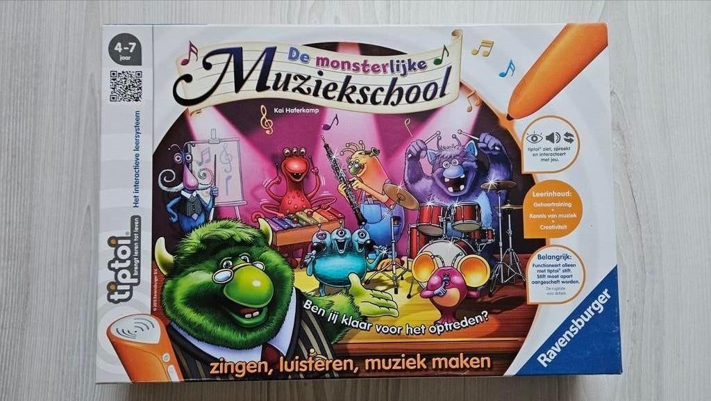 Tiptoi De Monsterlijke Muziekschool Ravensburger, Hobby en Vrije tijd, Gezelschapsspellen | Bordspellen, Een of twee spelers, Ophalen of Verzenden
