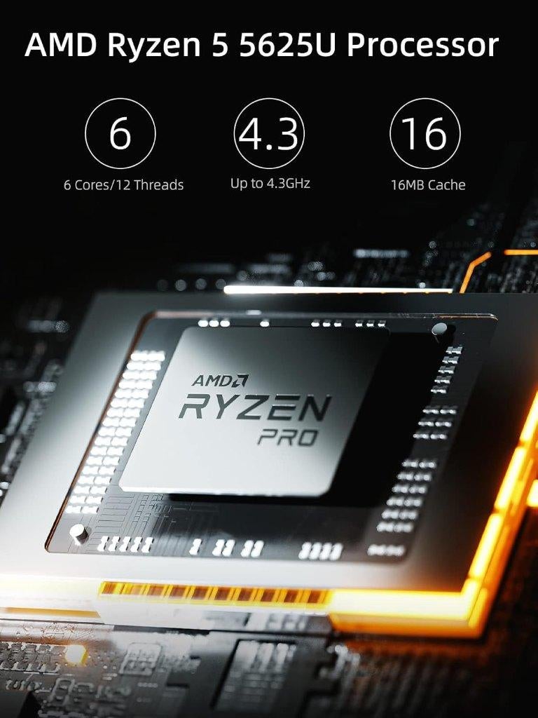 MINIS FORUM Mars MC560, AMD Ryzen 5 5625U, 16GB / 512GB, Minisforum, Gebruikt, SSD, Minisforum