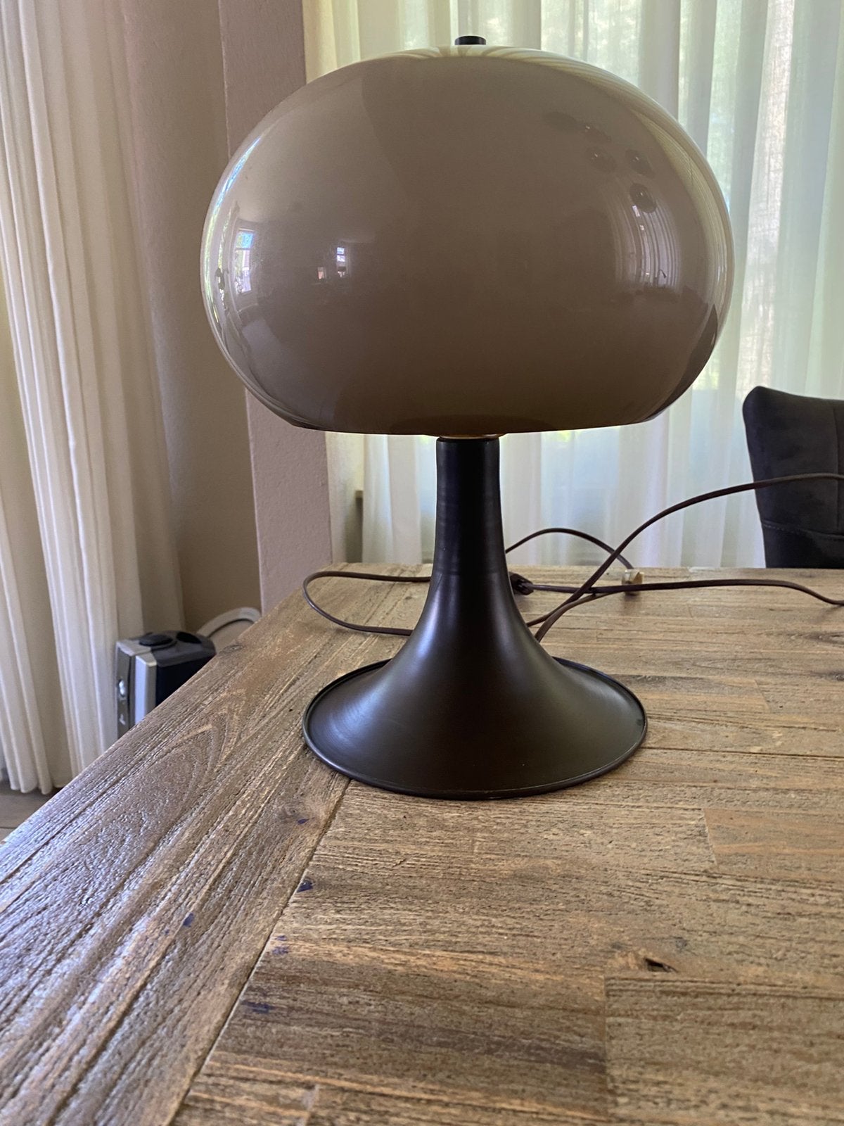 Vintage Dijkstra mushroom tafel lamp, Ophalen of Verzenden, Gebruikt, Metaal, Minder dan 50 cm