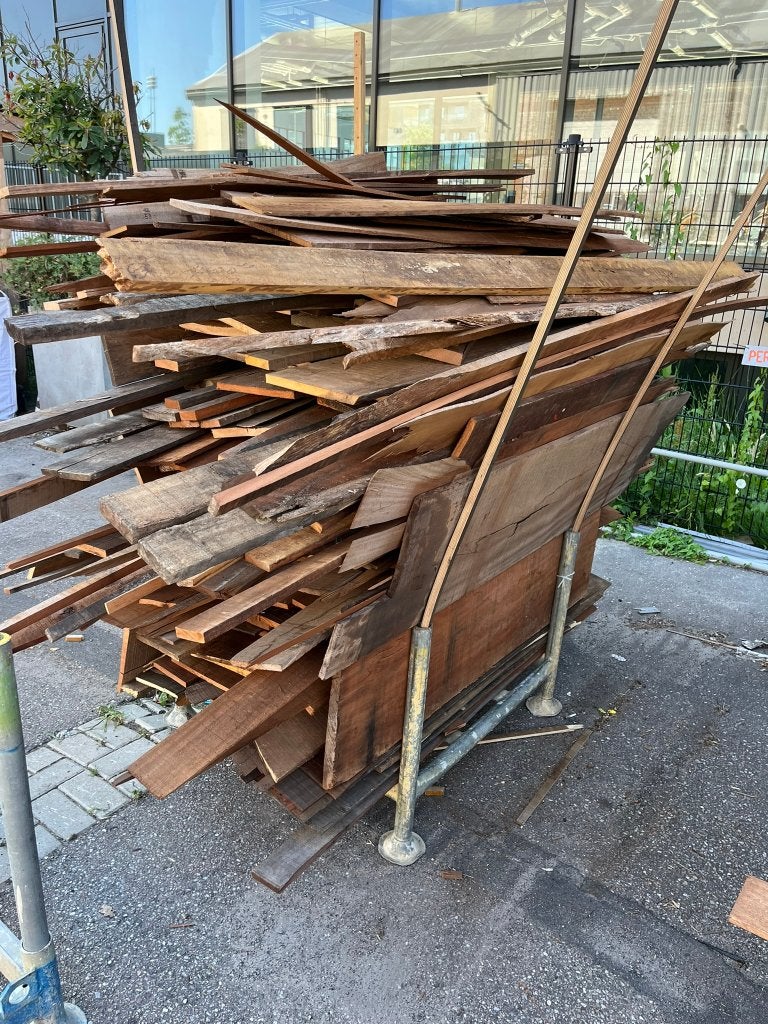 hardhout restanten, Tuin en Terras, Haardhout, Minder dan 3 m³, Ophalen
