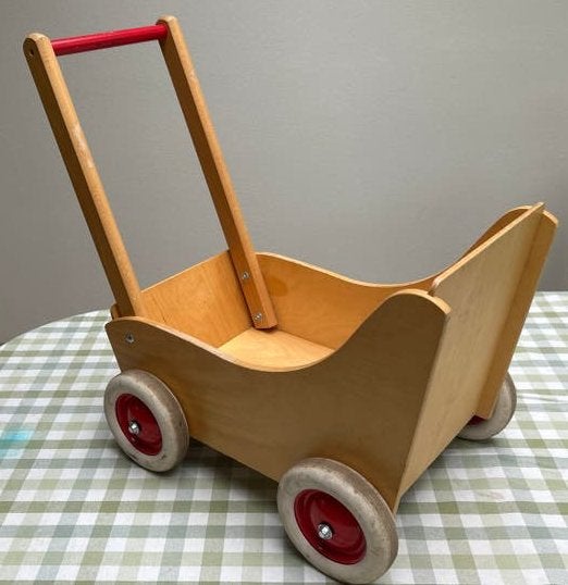 Houten loopwagen / poppenwagen, Ophalen of Verzenden, Gebruikt, Overige typen, Met wieltjes