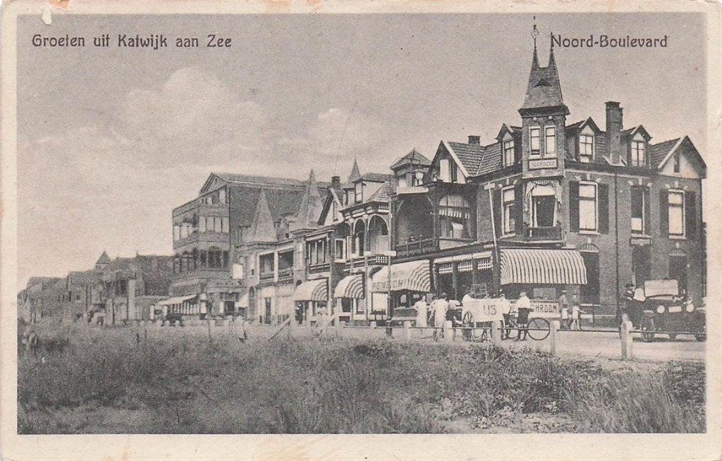 703-475-043 Groeten uit Katwijk aan Zee Noord-Boulevard, Ophalen of Verzenden, Voor 1920, Zuid-Holland
