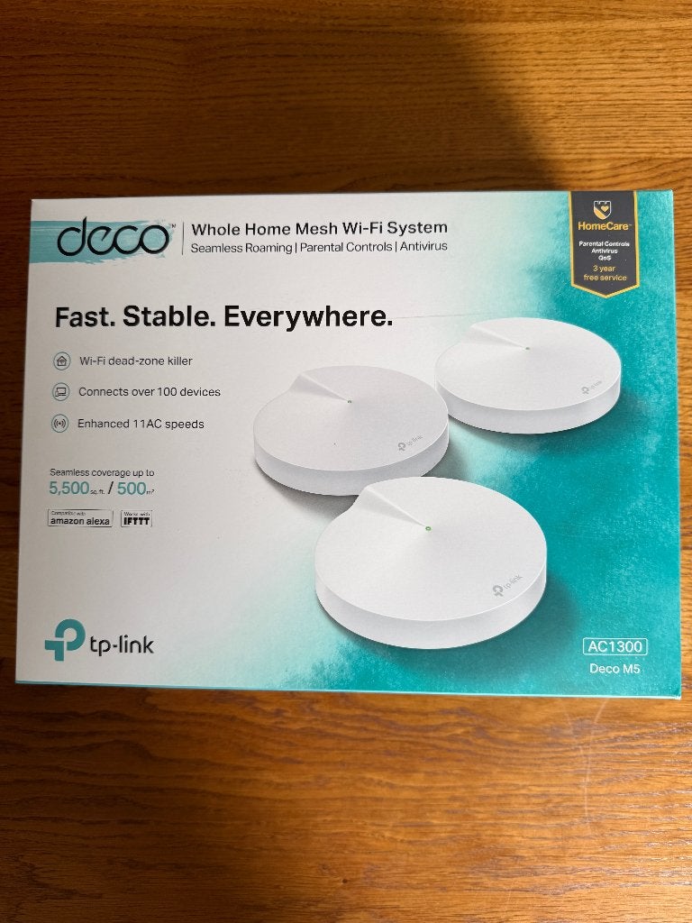 TP-Link Deco M5 Mesh Wifi Systeem - 3 stuks, Computers en Software, Ophalen, Zo goed als nieuw, TP-Link Deco