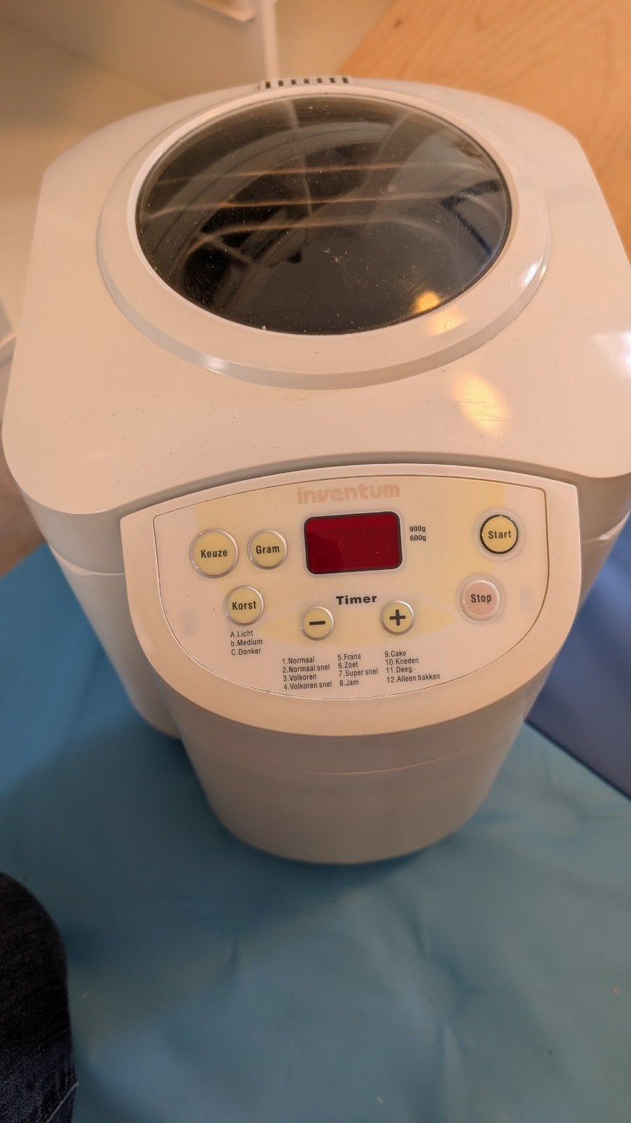 Inventum Broodbakmachine - Gebruikt, in goede staat, Met timer, Gebruikt, Kijkvenster, 800 tot 1200 gram deeg
