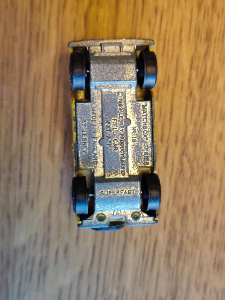JEEP Field Car GEEL Matchbox, Ophalen of Verzenden, Zo goed als nieuw, Auto