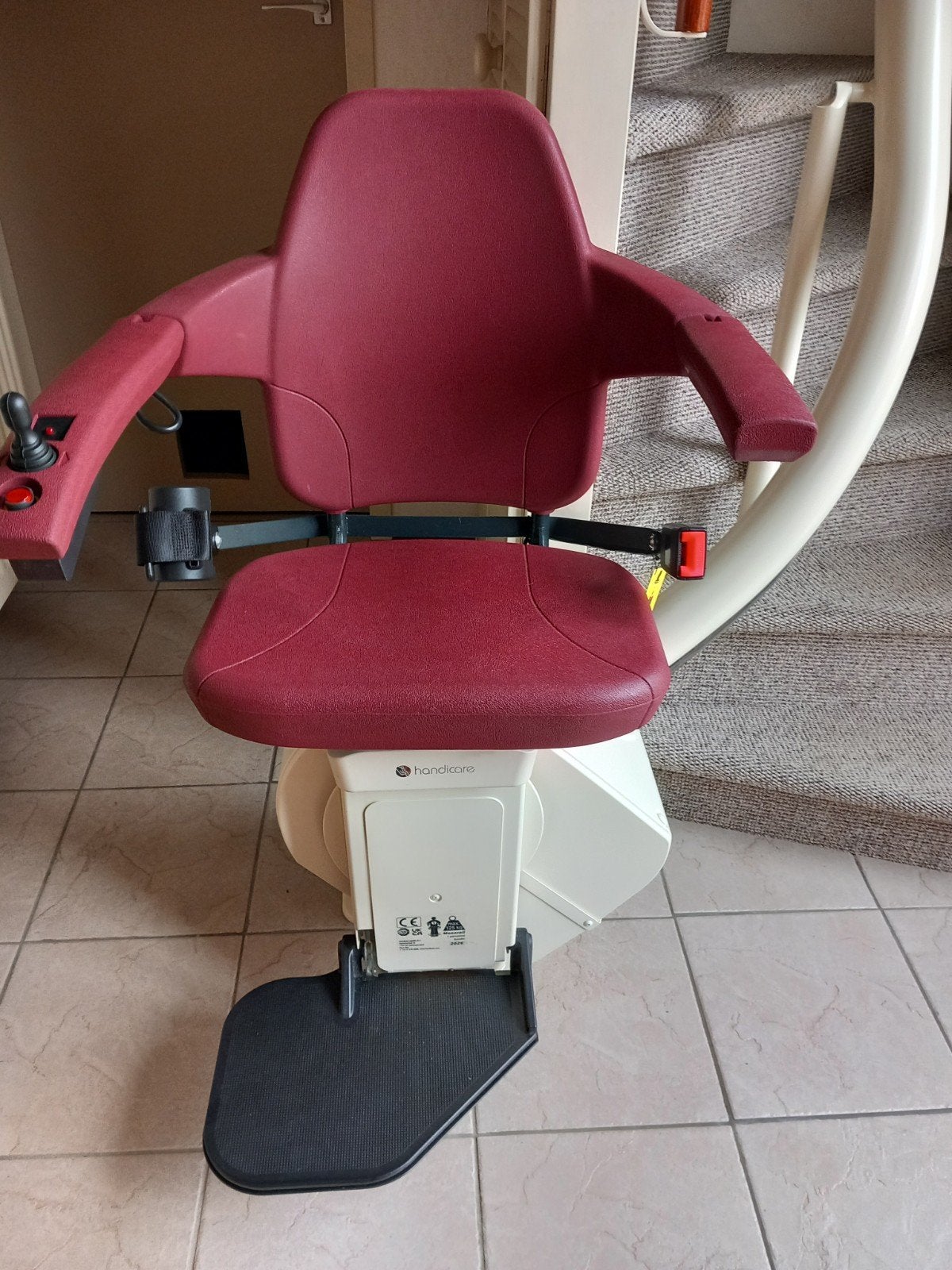 traplift, een bocht, met afstandsbediening, Ophalen