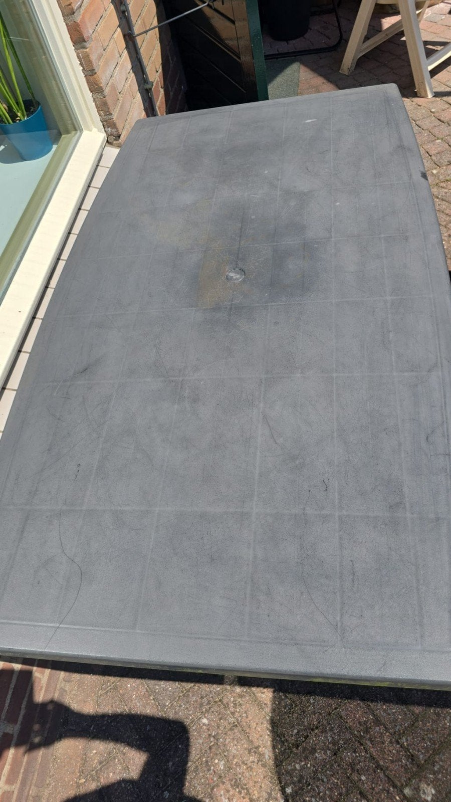 Gebruikte tuintafel, rechthoekig, kunststof, Ophalen, Gebruikt, Rechthoekig, Kunststof