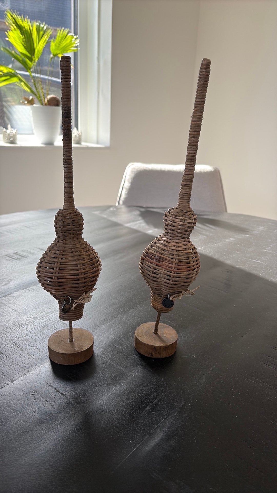 Riviera maison rattan piek op standaard 2 stuks, Ophalen of Verzenden, Zo goed als nieuw