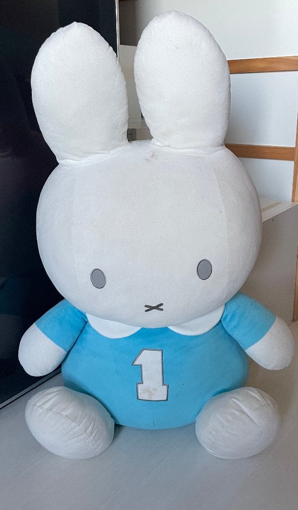 Grote Nijntje knuffel XXL Blauw met nummer 1 erop - 100 cm, Ophalen, Gebruikt, Overige merken, Blauw
