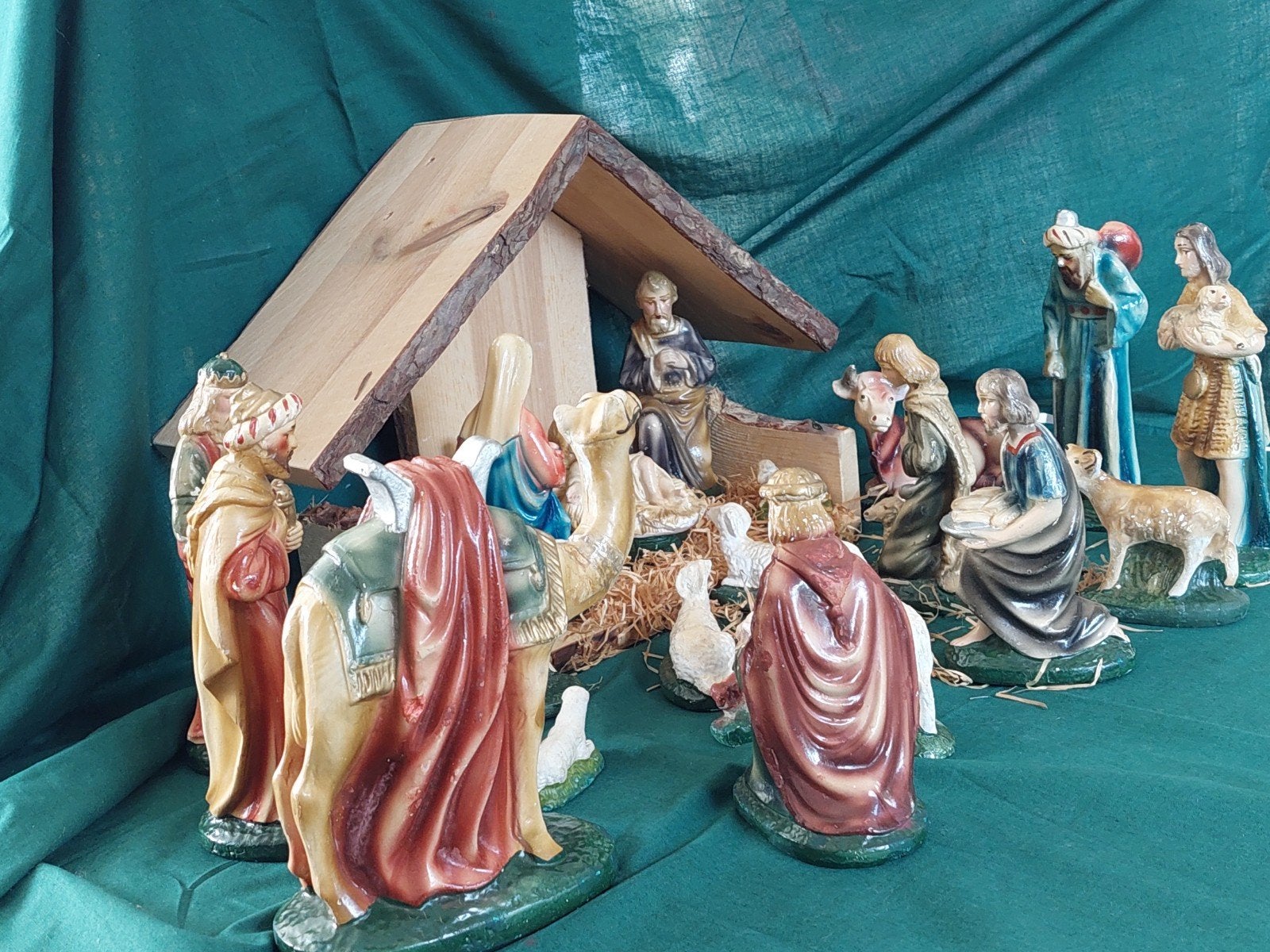 kerststal omstreeks het jaar 1920, Diversen, Ophalen, Gebruikt