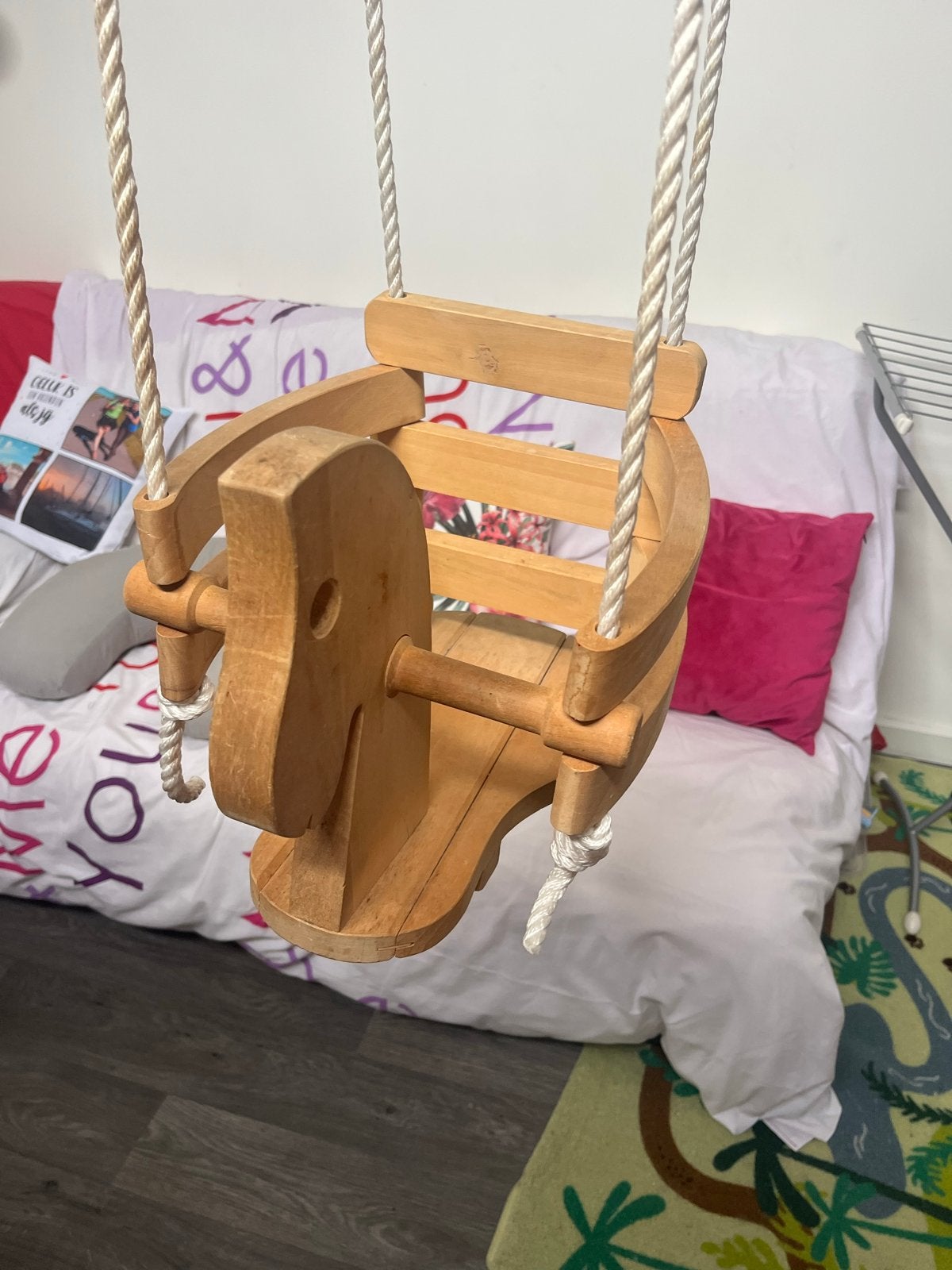 Houten babyschommel, Ophalen, Gebruikt, Rij- of Hobbelspeelgoed