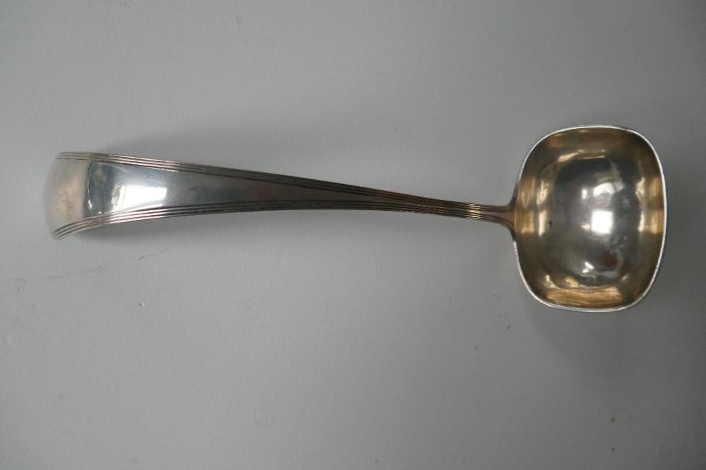 1 zilveren soeplepel jacob helweg 1830 amsterdam, Antiek en Kunst, Ophalen of Verzenden, Zilver