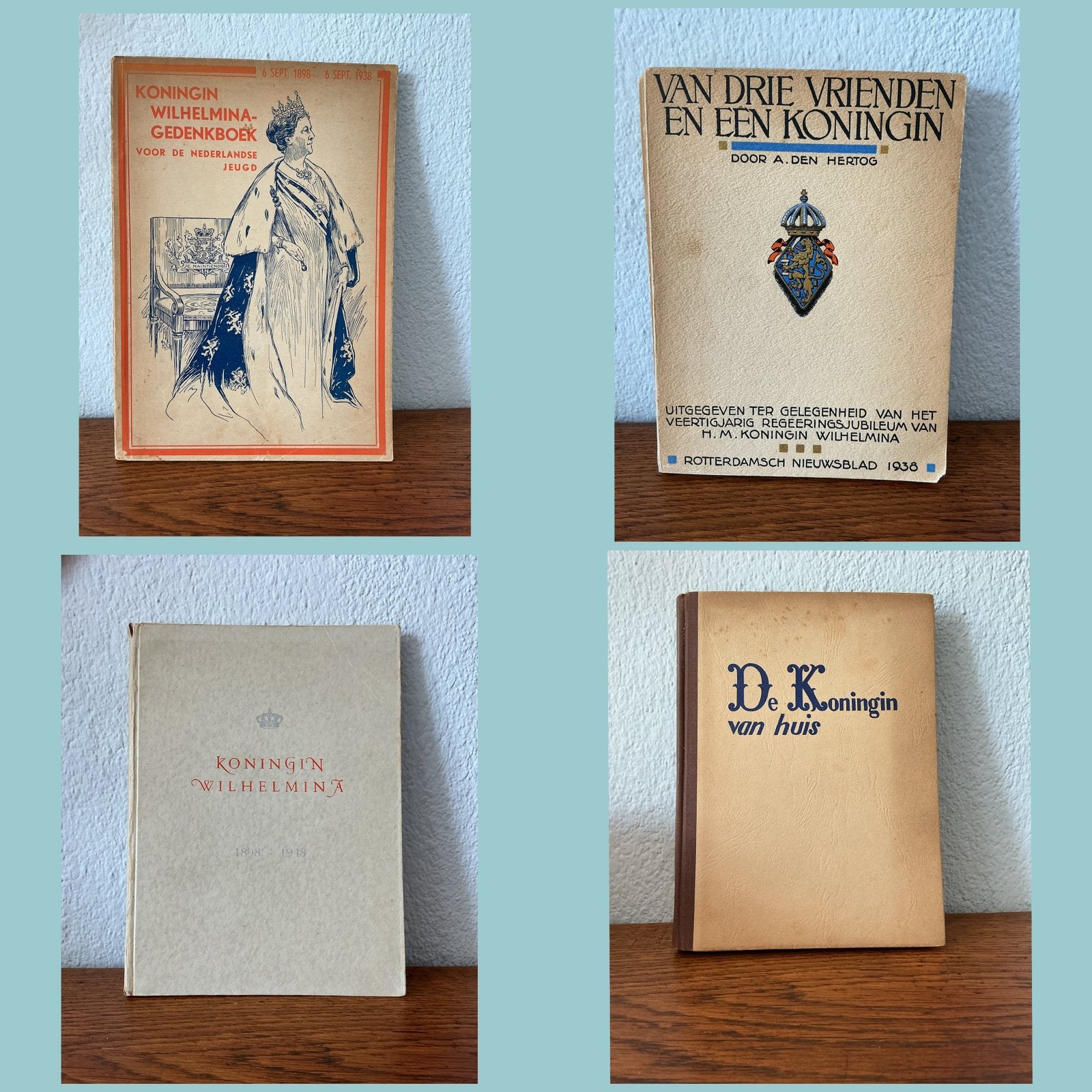 Gedenkboeken Koninging Wilhelmina Koningshuis, Verzamelen, Koninklijk Huis en Royalty, Ophalen of Verzenden, Gebruikt, Nederland