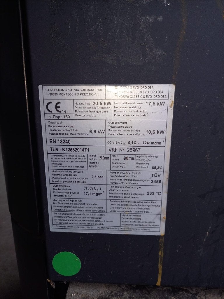 La Nordica Hout CV haard, Huis en Inrichting, Kachels, Ophalen, Gebruikt, Houtkachel, Vrijstaand