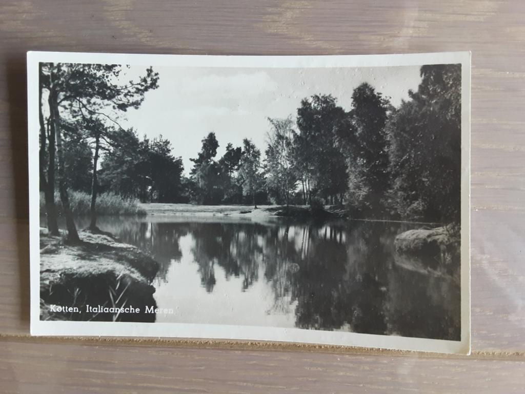 Oude fotokaart Kotten, Italiaanse Meren, verzonden 1951, Ophalen of Verzenden, 1940 tot 1960, Gelopen, Gelderland