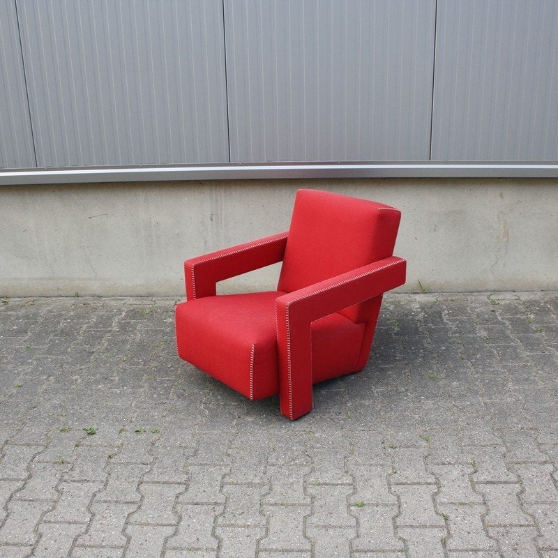 Vintage Cassina 637 Utrecht fauteuil van Gerrit Rietveld, Ophalen, Cassina, Gebruikt, Cassina