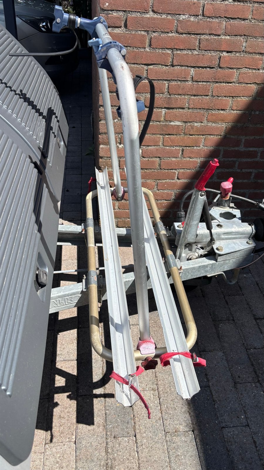 Universeel fietsenrek voor 2 fietsen, geschikt voor caravan, Ophalen, Gebruikt