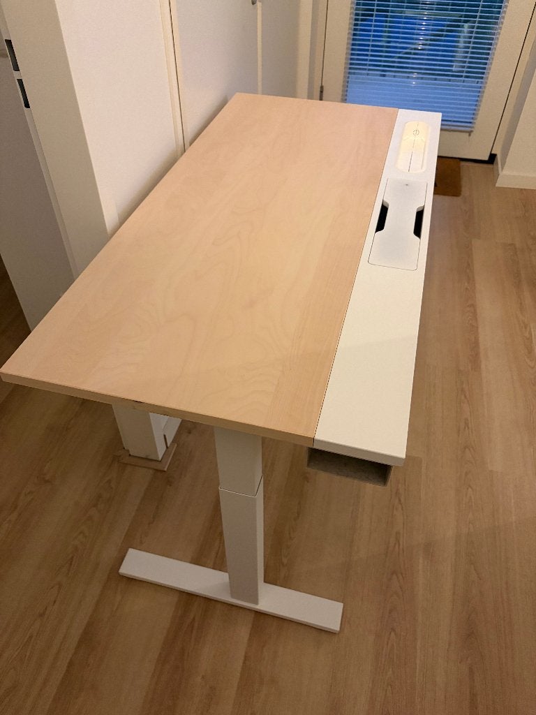 Bureau Ikea Mittzon 60x120 cm, Ophalen, 120 cm, Kabelgoot, Schoolbureau