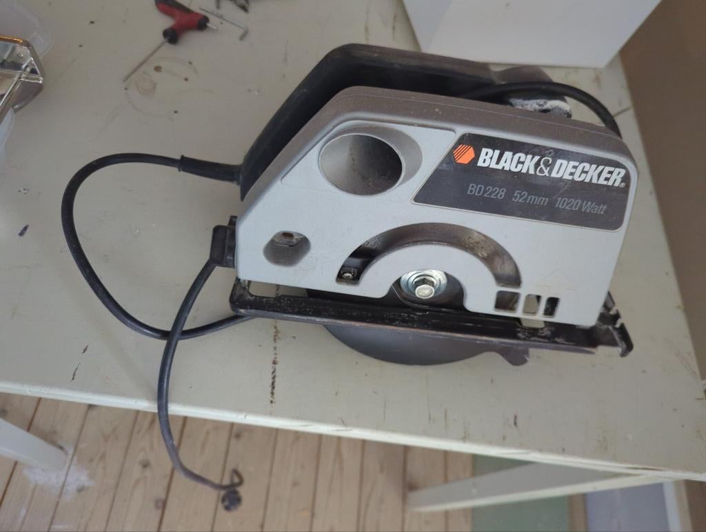 Black & Decker Cirkelzaag BD228 1020W, Gebruikt, Cirkelzaag, 600 tot 1200 watt, Ophalen of Verzenden