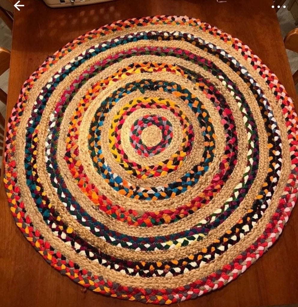 Nieuw jute Vloerkleed, 50 tot 100 cm, Rond, Nieuw, Bohemian