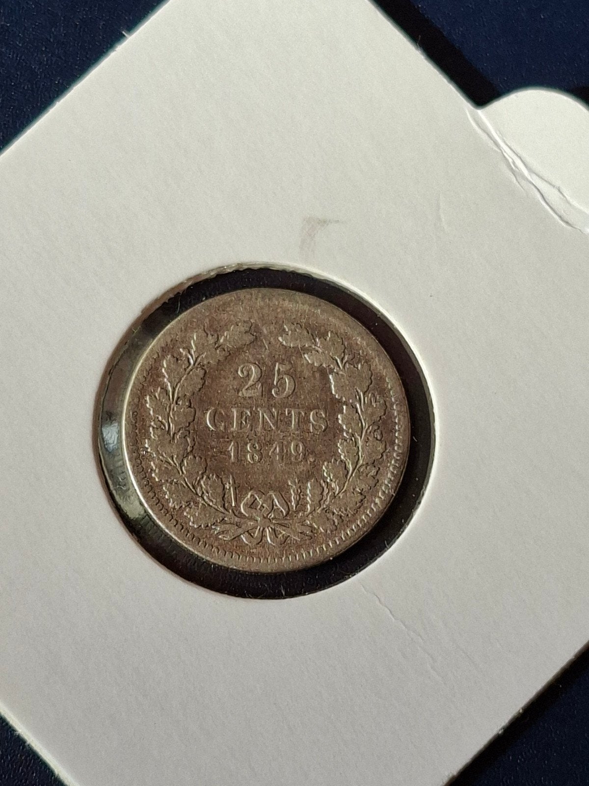 25 cent 1849 willem 2, Postzegels en Munten, Ophalen of Verzenden, Koning Willem II, 25 cent