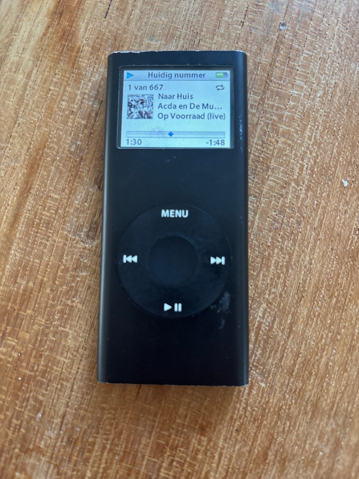 Apple iPod Nano 4e generatie 8GB Zwart, Gebruikt, Verzenden, Zwart, Nano