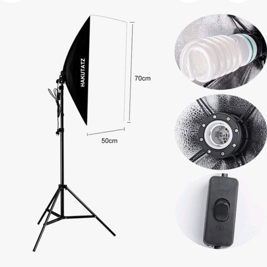2 Stuks Hakutatz Softbox met Statief - Perfect voor Studiofo, Lamp of Flitsset, Gebruikt, Inclusief softbox, Ophalen of Verzenden
