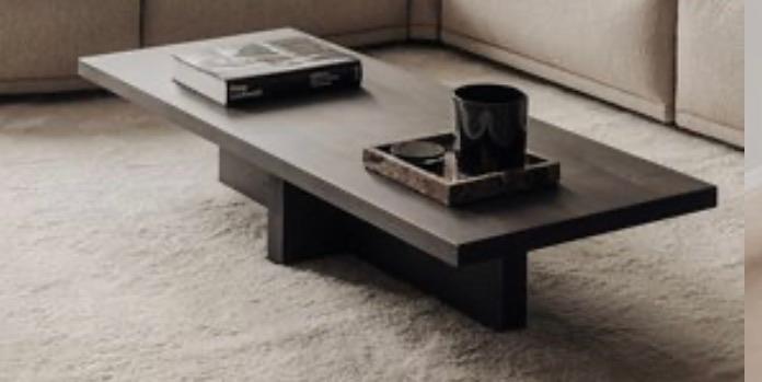 Table du sud - Rechthoekige eikenhouten salontafel Len, Ophalen, Minder dan 50 cm, 50 tot 100 cm, Eikenhout