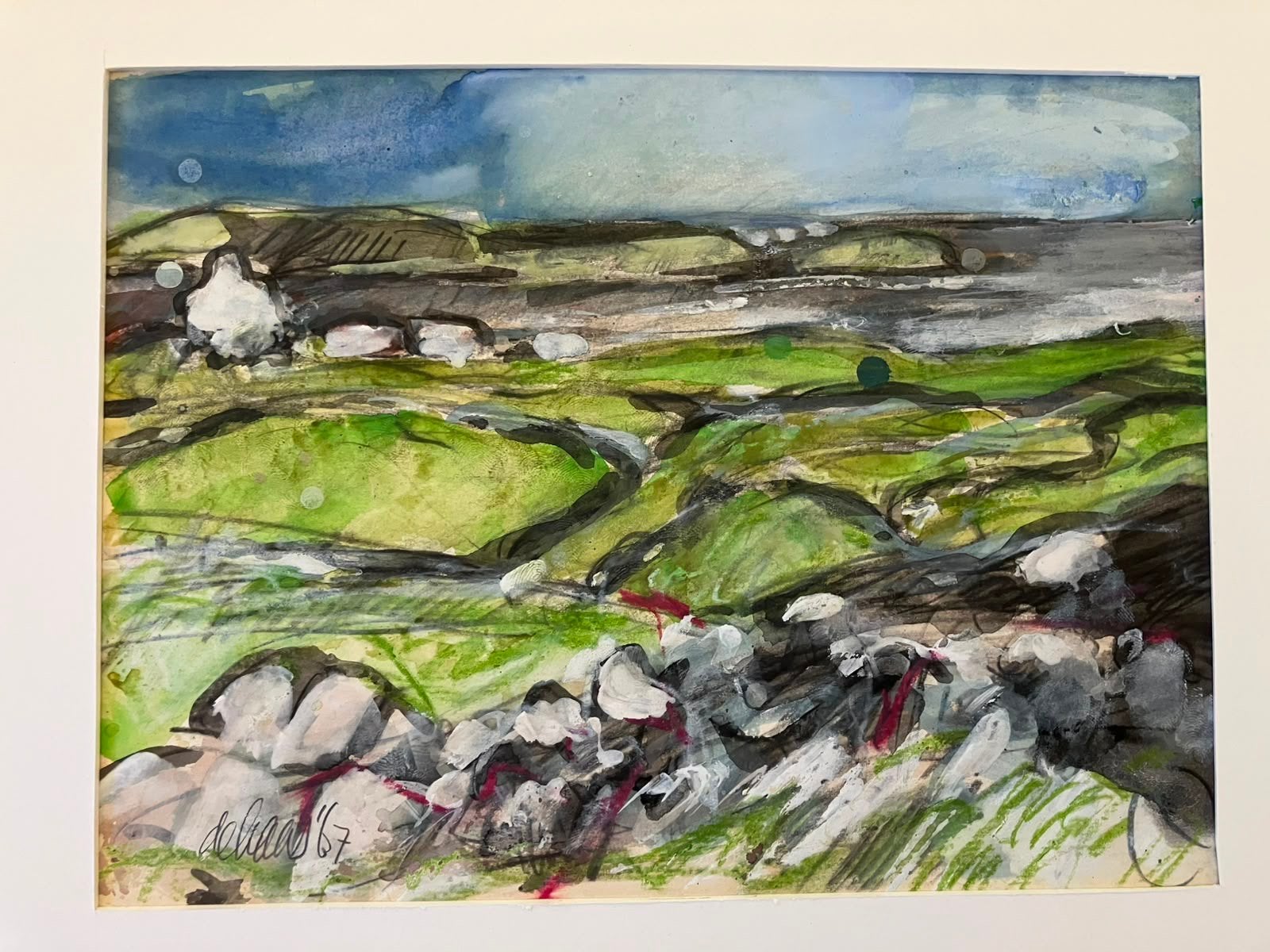 Toon de Haas aquarel van Ierland, Ben Bulden 1967, Ophalen, Origineel, 1950 - 1999, Overige technieken