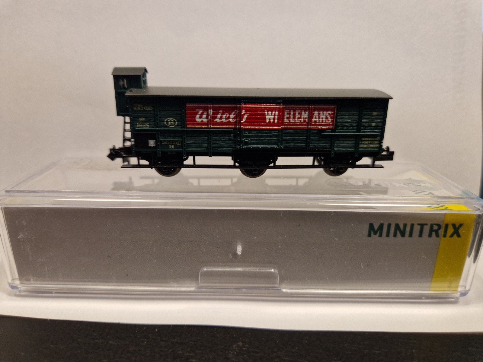 Minitrix Wagon 'Wiel's Wielemans' - Zo goed als nieuw, Gelijkstroom, Trix, Wagon, Ophalen of Verzenden