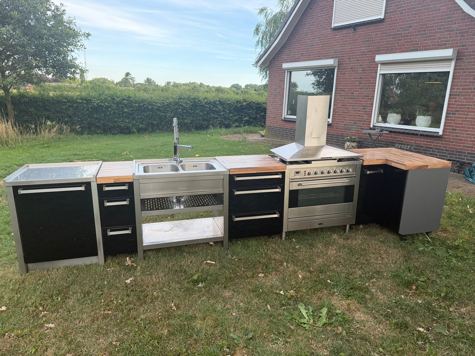 Complete M-System module keuken RVS met Boretti fornuis,m, Ophalen, Gebruikt, Overige kleuren
