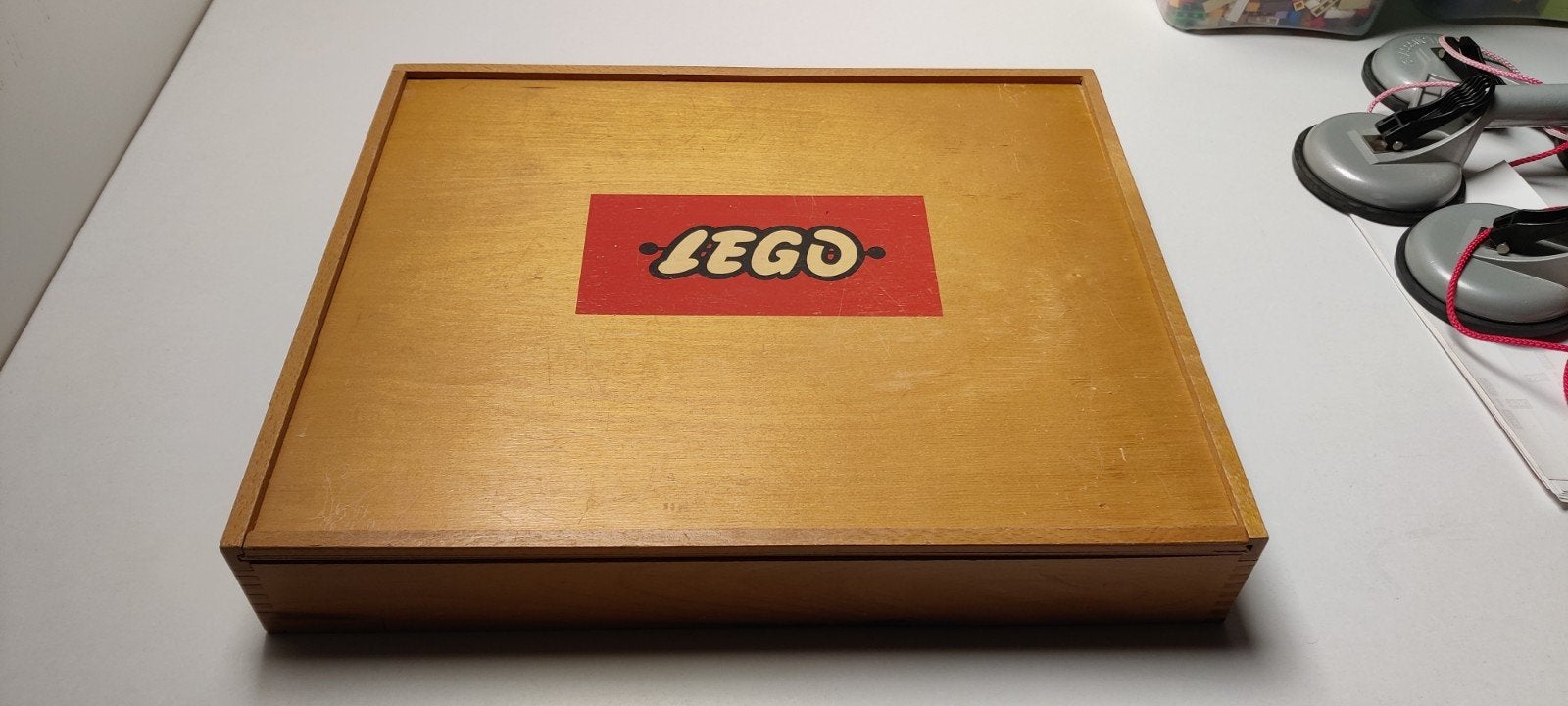 Vintage Lego kist (1960) met diverse Lego, Gebruikt, Overige thema's, Lego, Accessoire