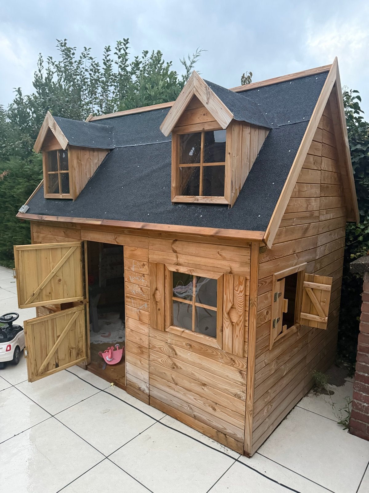 Houten Kinder Tuinhuisje - Zo goed als nieuw, Ophalen of Verzenden, Zo goed als nieuw, Hout