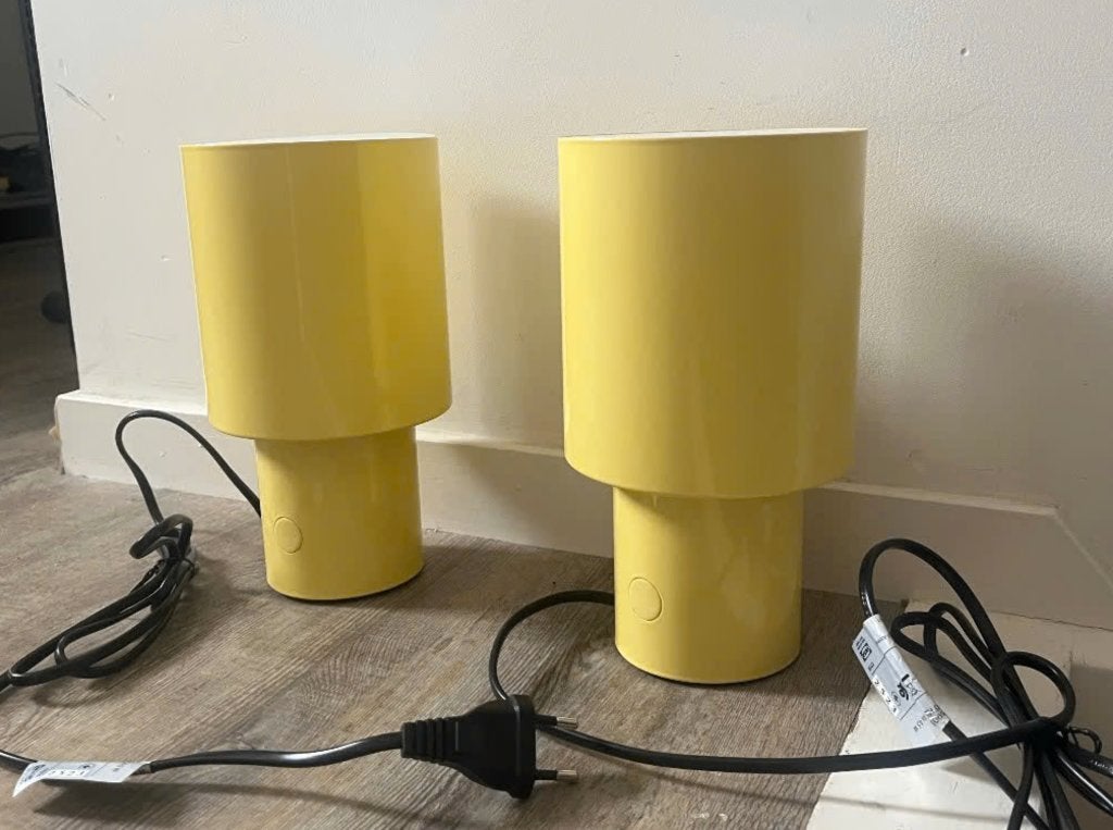 2x Ikea Spetsboj lamp geel, Ophalen, Zo goed als nieuw, Geel, IKEA