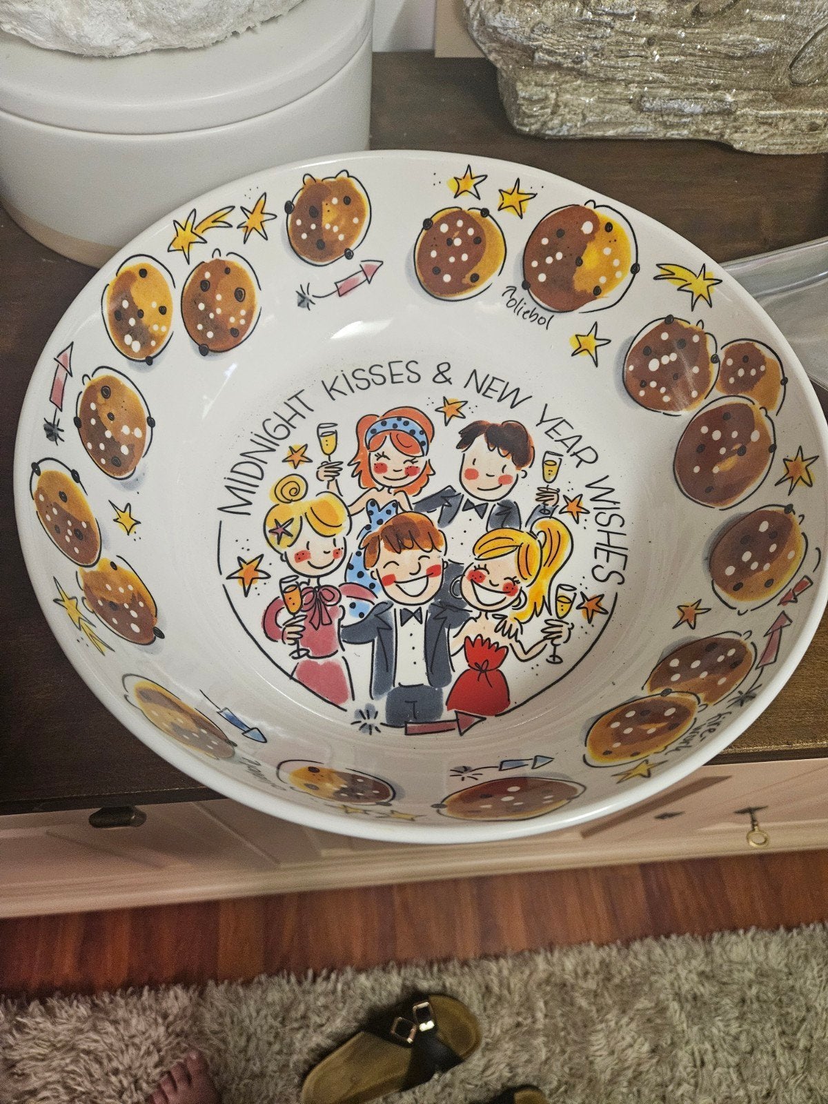 aangeboden: blond amsterdam oliebollen schaal, Nieuw, Ophalen of Verzenden, Schaal of Schalen, Modern