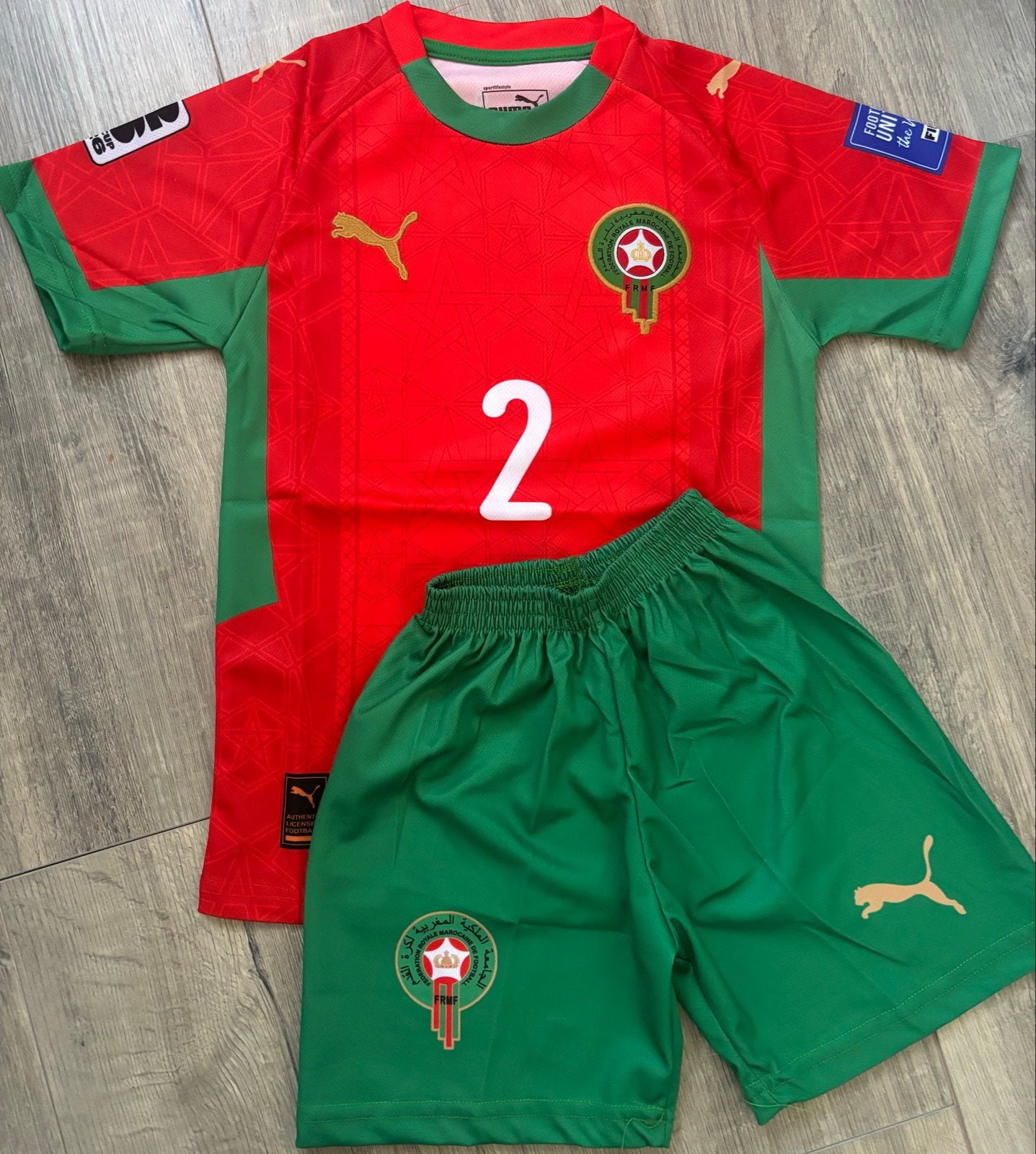 Marokko Voetbalshirt en Broekje Maat 140, Maat M, Ophalen of Verzenden, Nieuw, Set