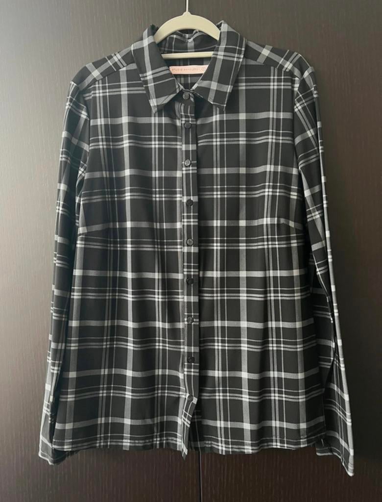 Studio Anneloes blouse travelstof ruit M, Kleding | Dames, Ophalen of Verzenden, Nieuw, Maat 38/40 (M), Zwart