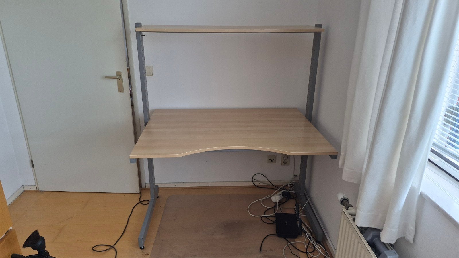 Ikea Jerker bureau met opzetstuk - Gebruikt, Ophalen, 90 cm, Gebruikt, 120 cm